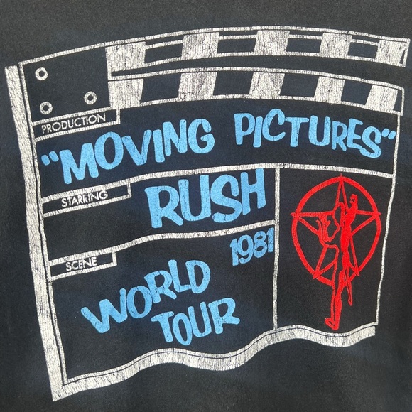 1981 Rush Moving Pictures Tour Vintage Tee Men’s Size M - Picture 4 of 4